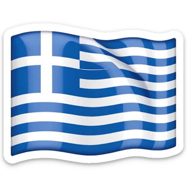 Greece flag without blue stripes, only white stripes sticker