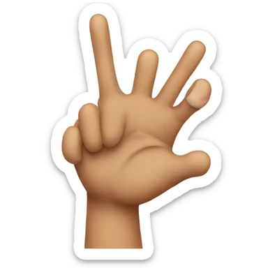 Three fingers up sticker