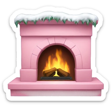 Winter Pink FirePlace sticker