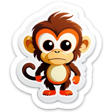 Monkey with horns sticker
