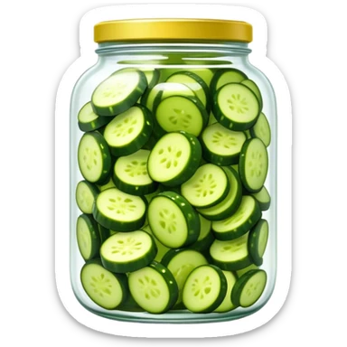 Jar of pickle slices sticker