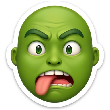  emoji smelling something that stinks. With the stink face. About to throw up  sticker