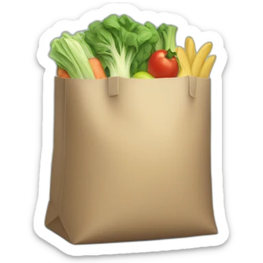 Bag of groceries -no-face sticker