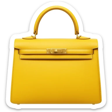 yellow matte kelly hermes bag sticker