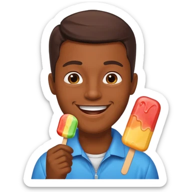 Correo comiendo una paleta sticker