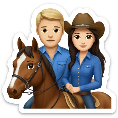 Remove rabbit ears from trevor donovan with danica mckellan and horse sticker