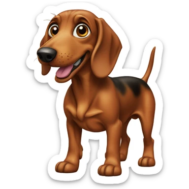 Teckel à poils dur  sticker