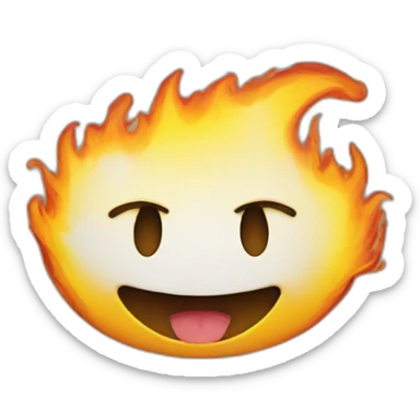 a smiley burning  sticker