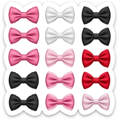 Cute girly bows sticker