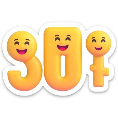 3 winners in 1st, 2nd & 3rd place emoji show the order numbered with 2, 1, 3 sticker