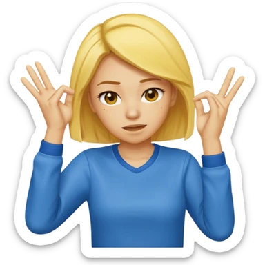 Dabbing women with yellow skin tone sticker