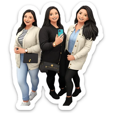 friends enjoying a sunny day sticker