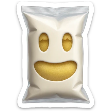 white flour in ziplock bag  sticker