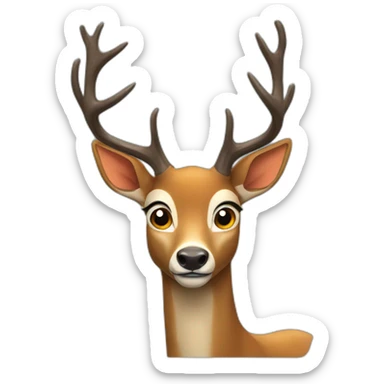 thorned deer sticker