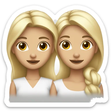 three sisters two blonde one brunette sticker