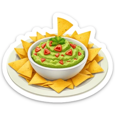 Guacamole with nachos  sticker