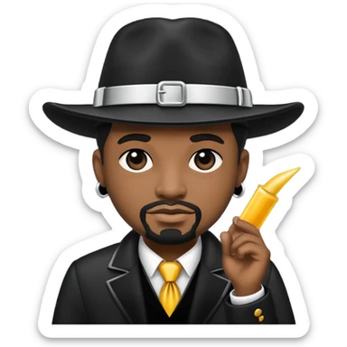 A black pimp sticker