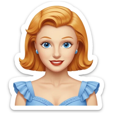 Ginger Rogers with blue eyes sticker