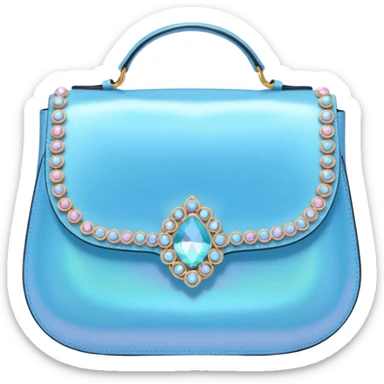 blumarina pastel blue rhinestone bag sticker