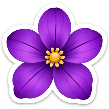 Violet flower sticker