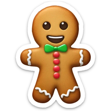 Cute Gingerbread man cookie sticker