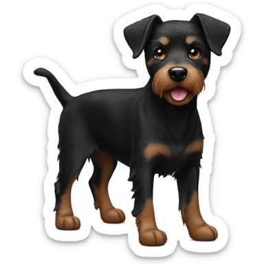 Black jagdterrier dog sticker