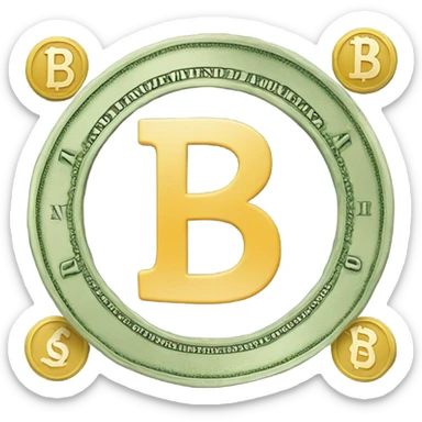 dollar sign letter b money  sticker
