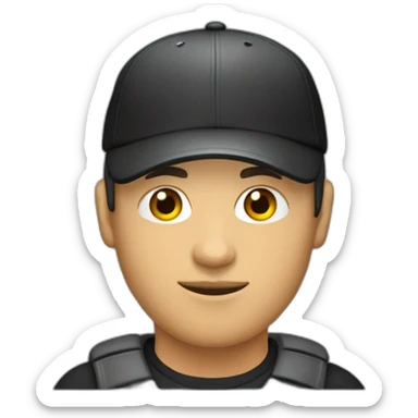 young-man-with-balaclava-and-baseball-cap sticker