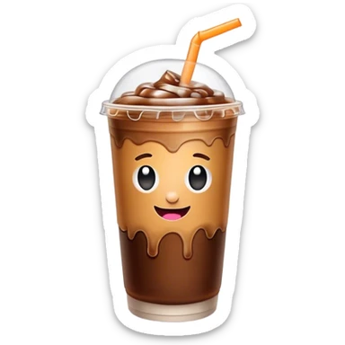 Dunkin’ iced coffee running away sticker