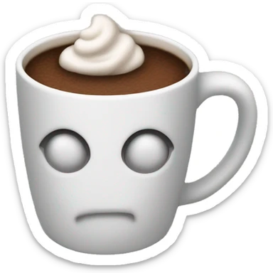 Hot coco in a mug with the texture of a sweater  sticker