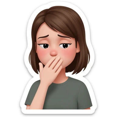 embarrassed emoji sticker