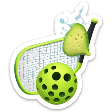 Spiking a pickleball  sticker