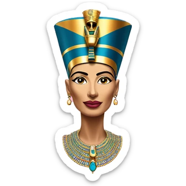 Queen Nefertiti having fun in 2024 phone neck pink sticker