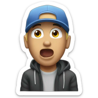 eminem rapping sticker