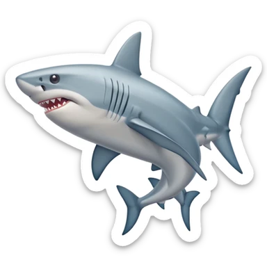Tiburon con piernas y con zapatos sticker
