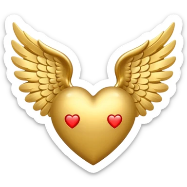 heart with angel wings sticker