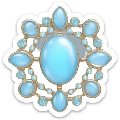 pale blue jewelry sticker