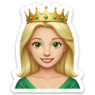Sexy Queen Green eyes blonde Hair sticker