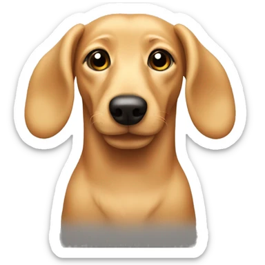 Stuffed animal of a blond dachshund sticker