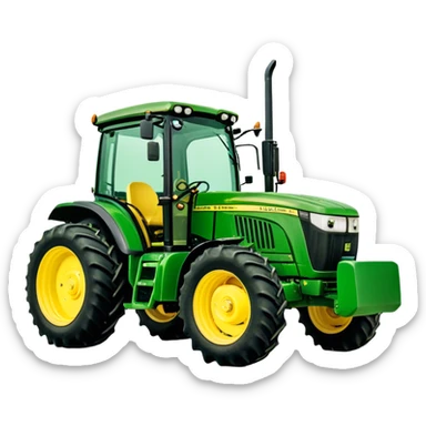 Tractor - John Deere 5055E (Model Year: 2021) (Iconic colour: Green with yellow) sticker