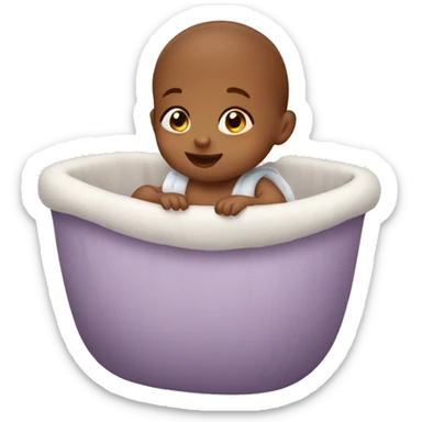 Baby in cradle sticker