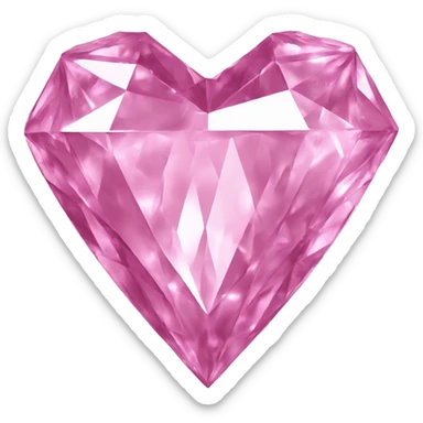 Coeur diamant rose sticker