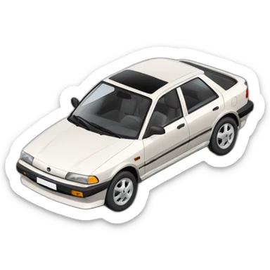 Car Mazda 323. 1997 sticker