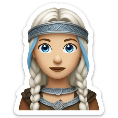 viking woman blue eyes sticker