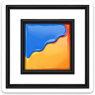 framed wall paint with border sticker