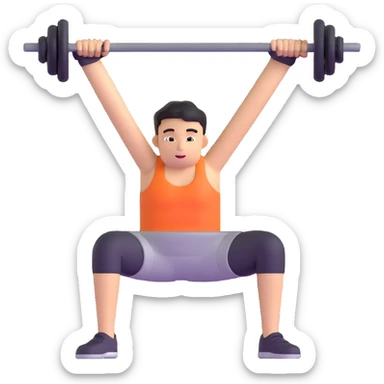 person doing a workout sticker