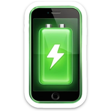 Green phone Battery symbol sticker
