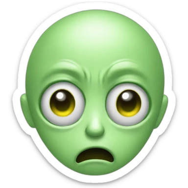 create a very sad alien crying sticker