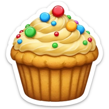 gold muffin candy on top sticker
