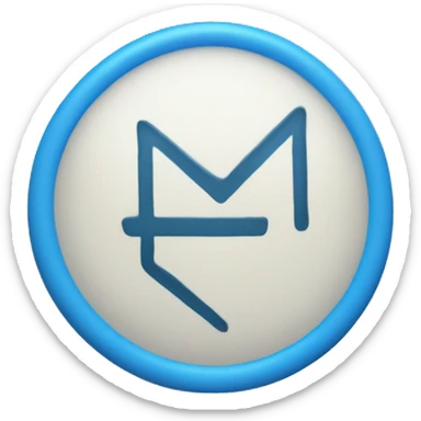 a round blue circle with a tick mark sticker